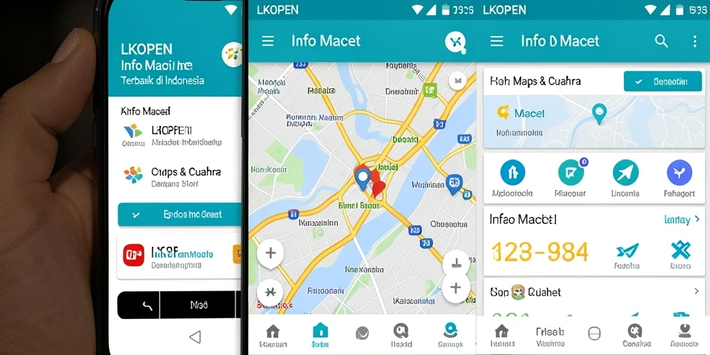 Antarmuka LKOPEN menampilkan peta lalu lintas yang jelas dan informatif.