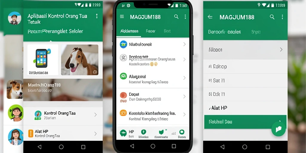 Antarmuka aplikasi MAGNUM188 menampilkan fitur Kontrol Orang Tua yang intuitif.