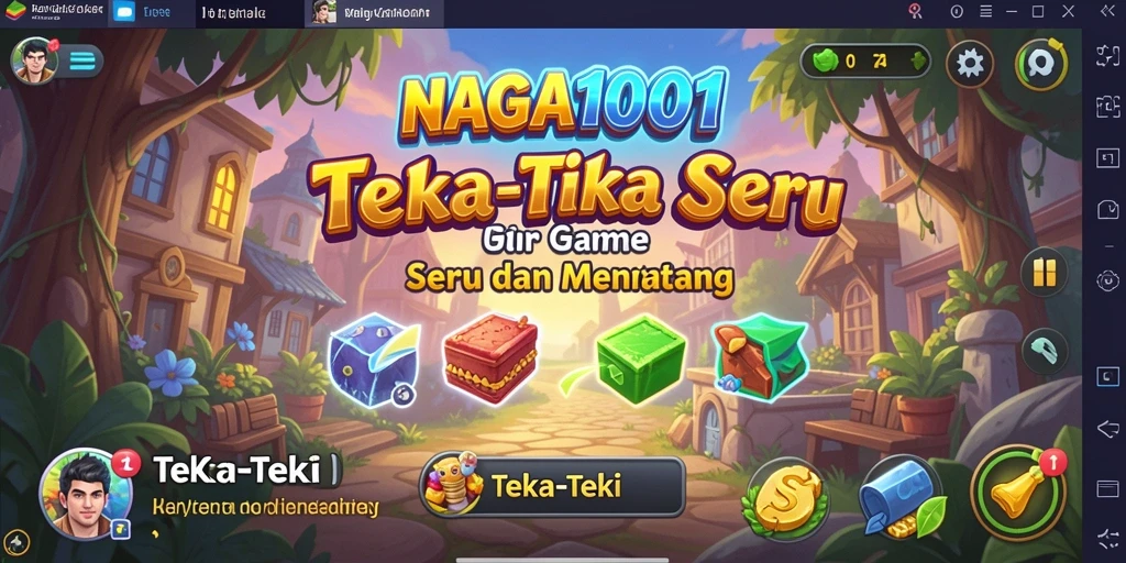 Tampilan antarmuka NAGA1001 dengan fitur permainan Teka-Teki.