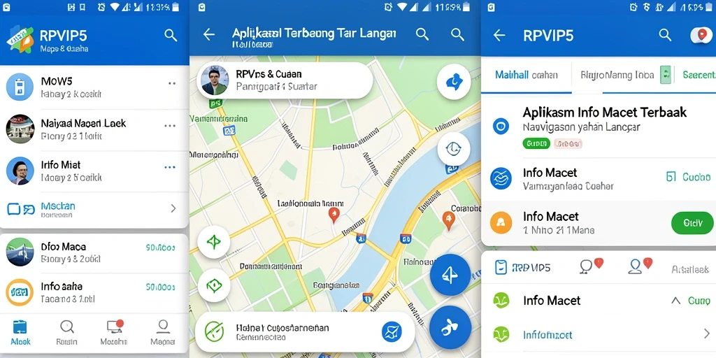 Antarmuka RPVIP5 yang informatif untuk kondisi lalu lintas.